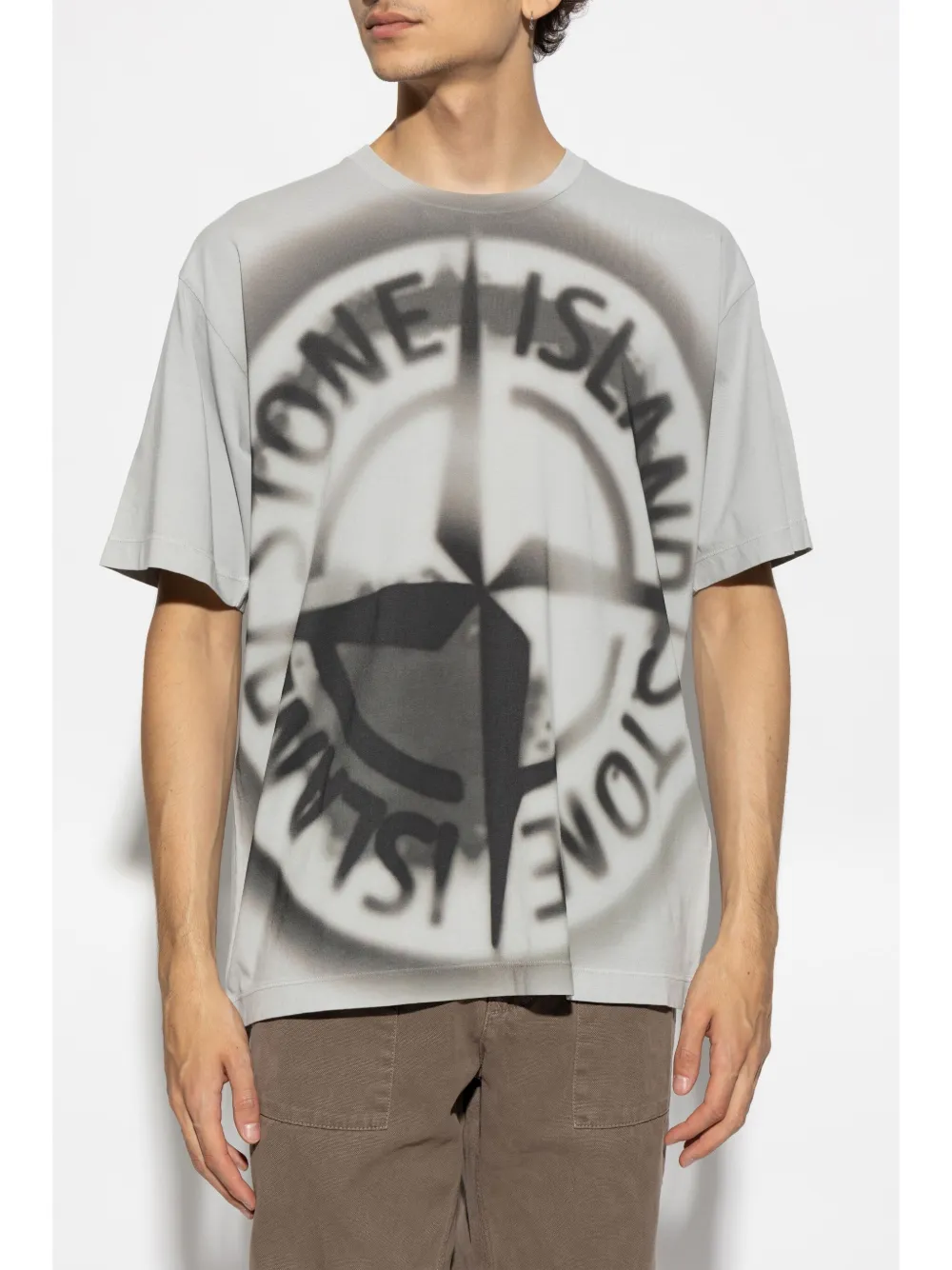 Stone Island T-shirt met print Grijs