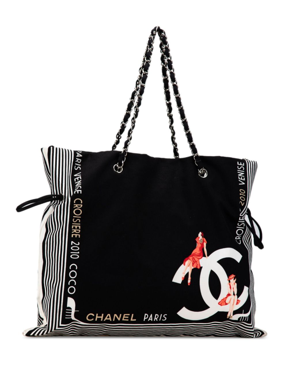 CHANEL 2009-2010 Paris-Venice Canvas Bon Bon tote bag Women