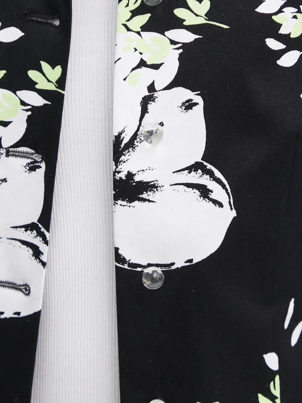 MOSCHINO JEANS Spijkerjack met bloemenprint Zwart