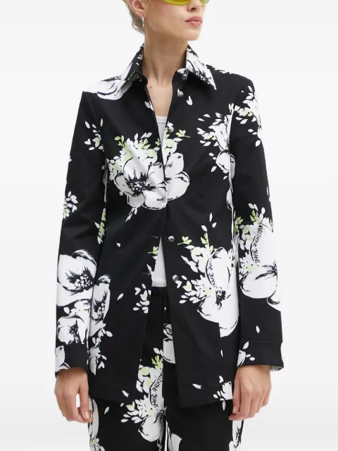 MOSCHINO JEANS chamarra de mezclilla con estampado floral