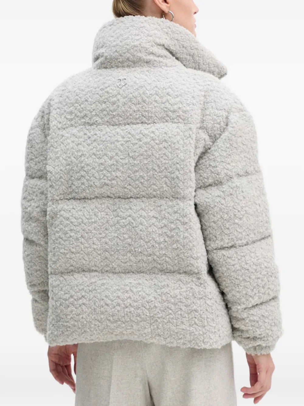  Moschino Jeans Zip-fastening Puffer Jacket - Grey 