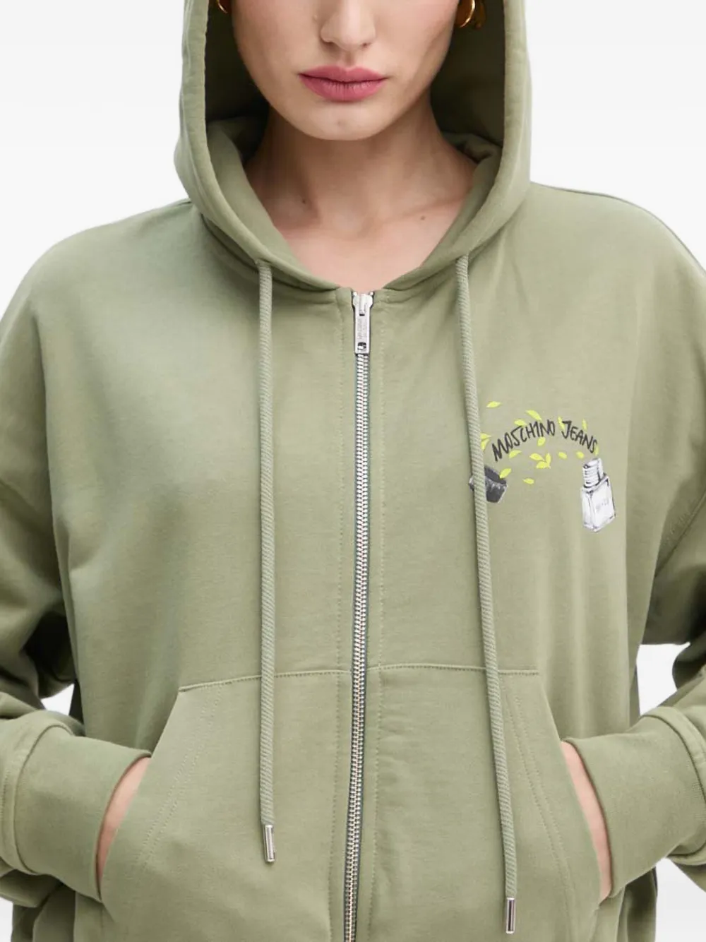 MOSCHINO JEANS Sweater met rits Groen