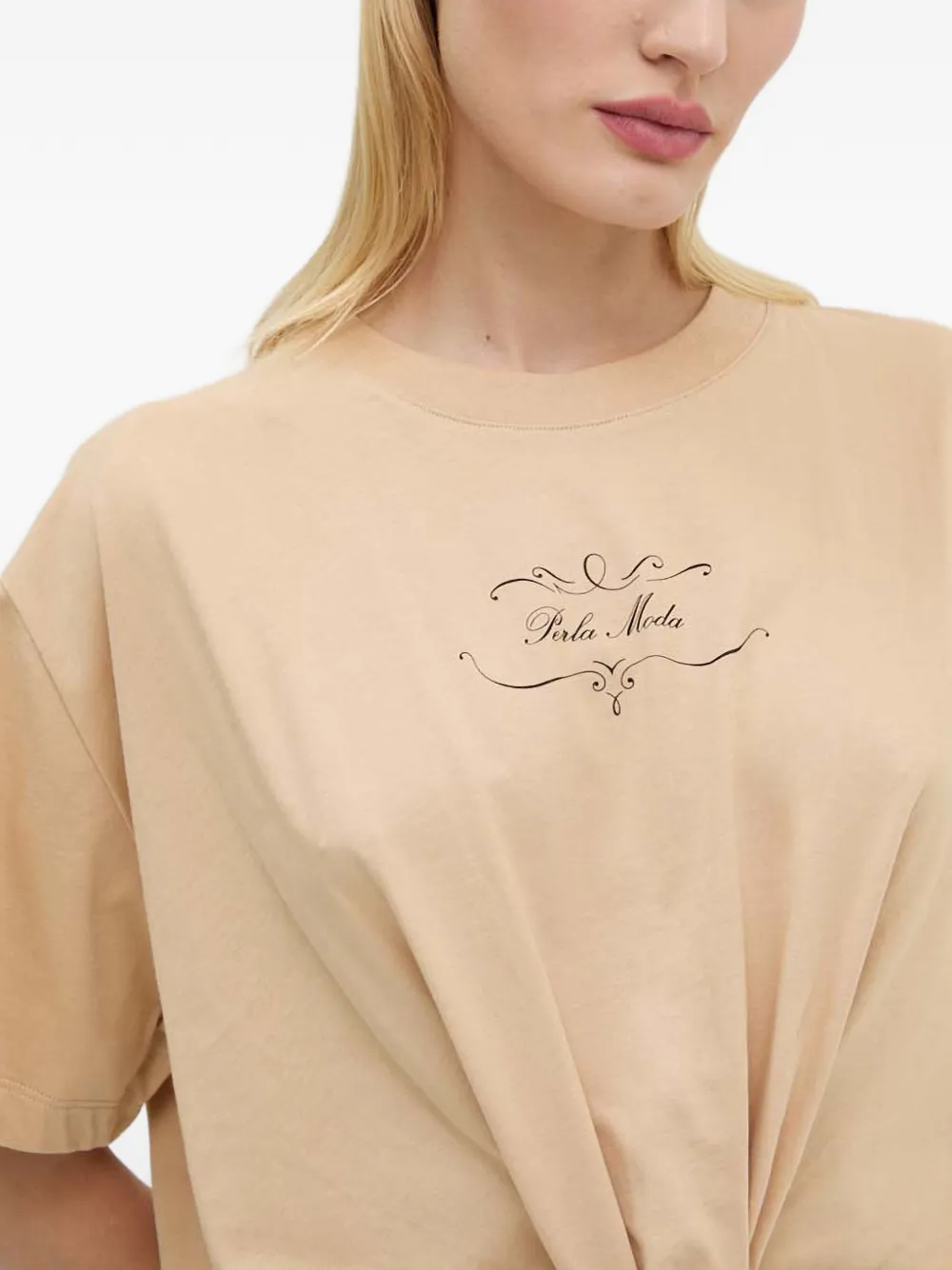 MOSCHINO JEANS T-shirt met tekst Beige