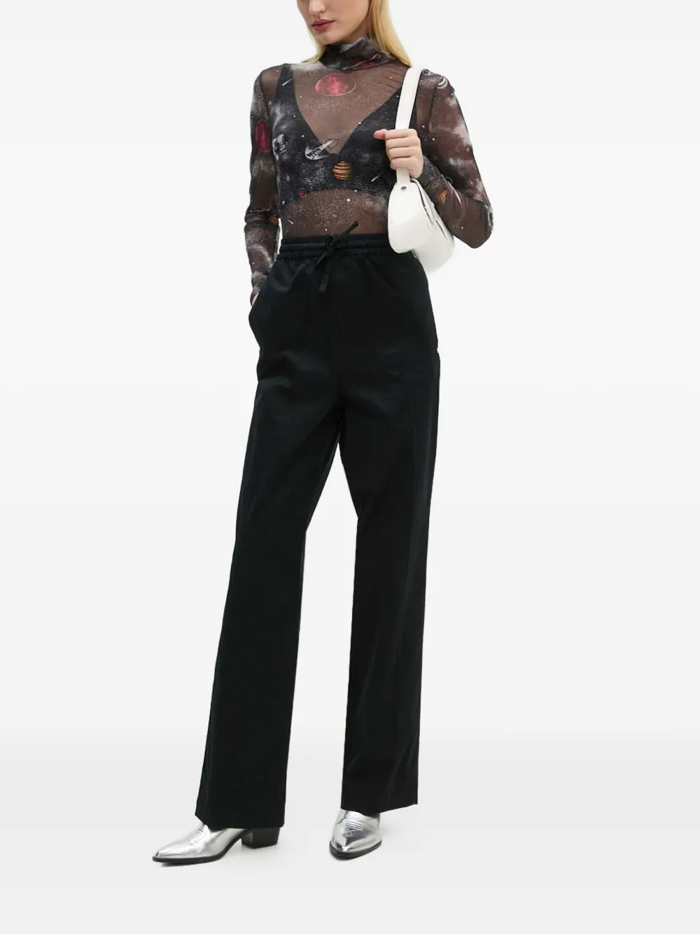 MOSCHINO JEANS drawstring trousers - Zwart