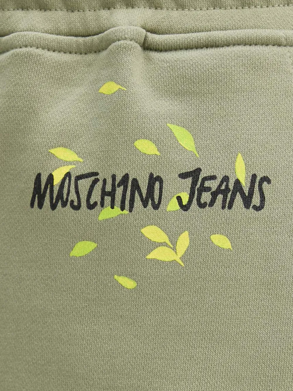 MOSCHINO JEANS Broek met trekkoord en print Groen
