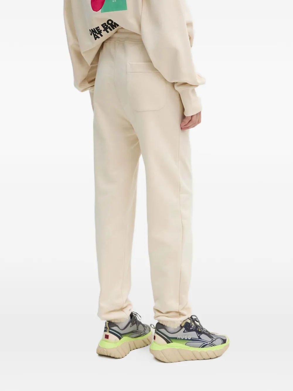  Moschino Jeans Drawstring Print Trousers - Neutrals 