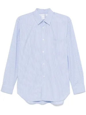 Comme Des Garçons Shirt ストライプ ボタンシャツ | ブルー | FARFETCH JP