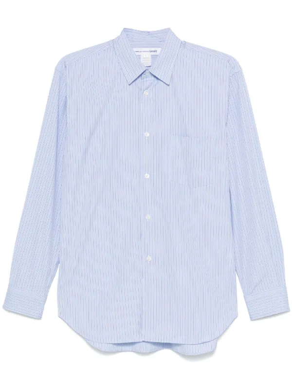 COMME des GARÇONS SHIRT M 水色ストライプシャツ Comme Des Garçons Shirt ストライプ シャツ | ブルー | FARFETCH JP