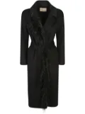 TWINSET feather-trim coat - Black