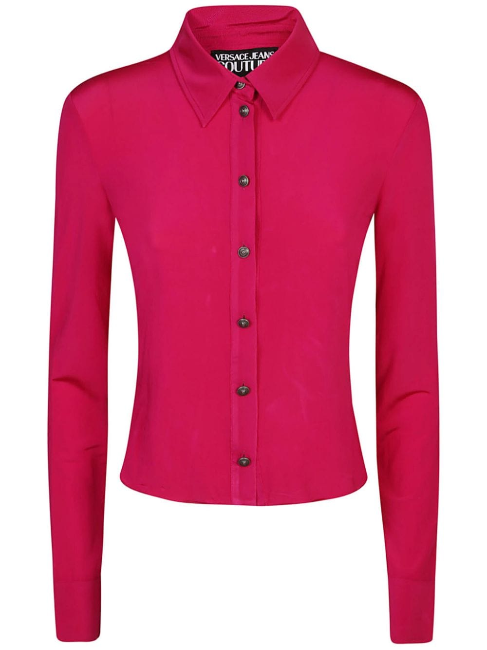 Shop Versace Jeans Couture Fine-knit Shirt In Pink