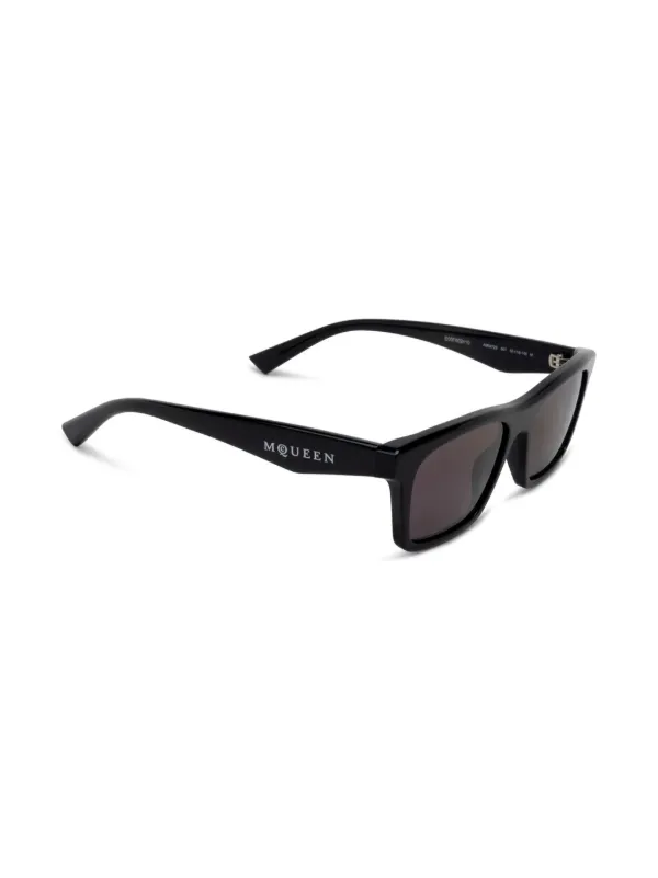 ALEXANDER MCQUEEN スクエアフレムサンクラス 792501J0749 1056 Men's McQueen Logo Rectangular Sunglasses in Black
