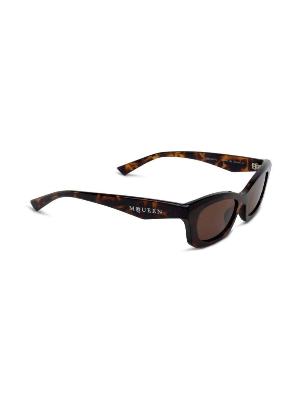 Alexander McQueen Eyewear Zonnebril met geometrisch montuur - Bruin