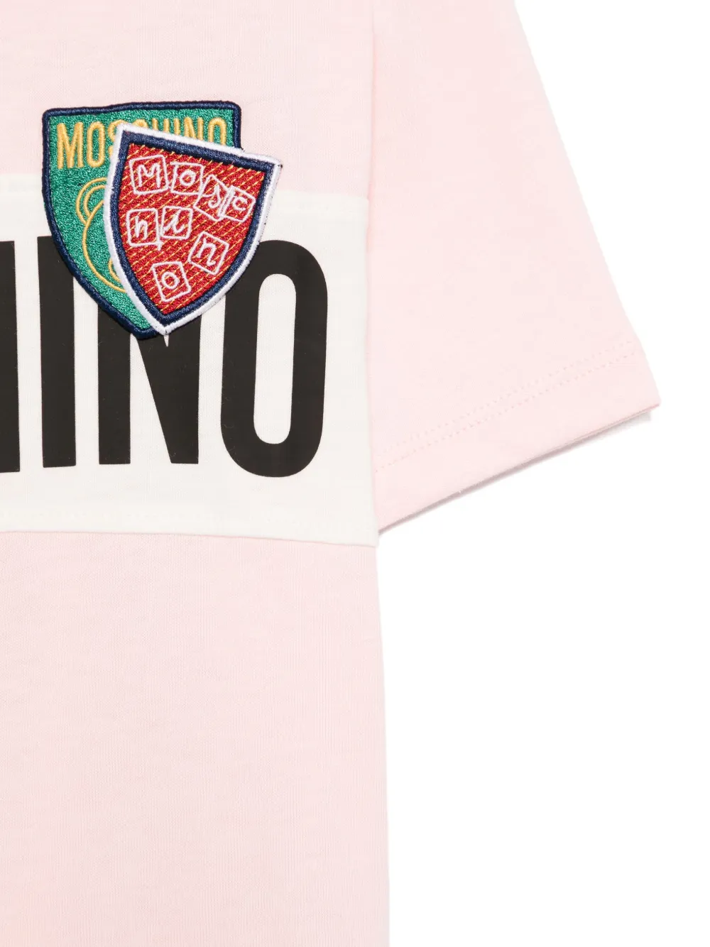 Moschino Kids T-shirt met logoprint Roze