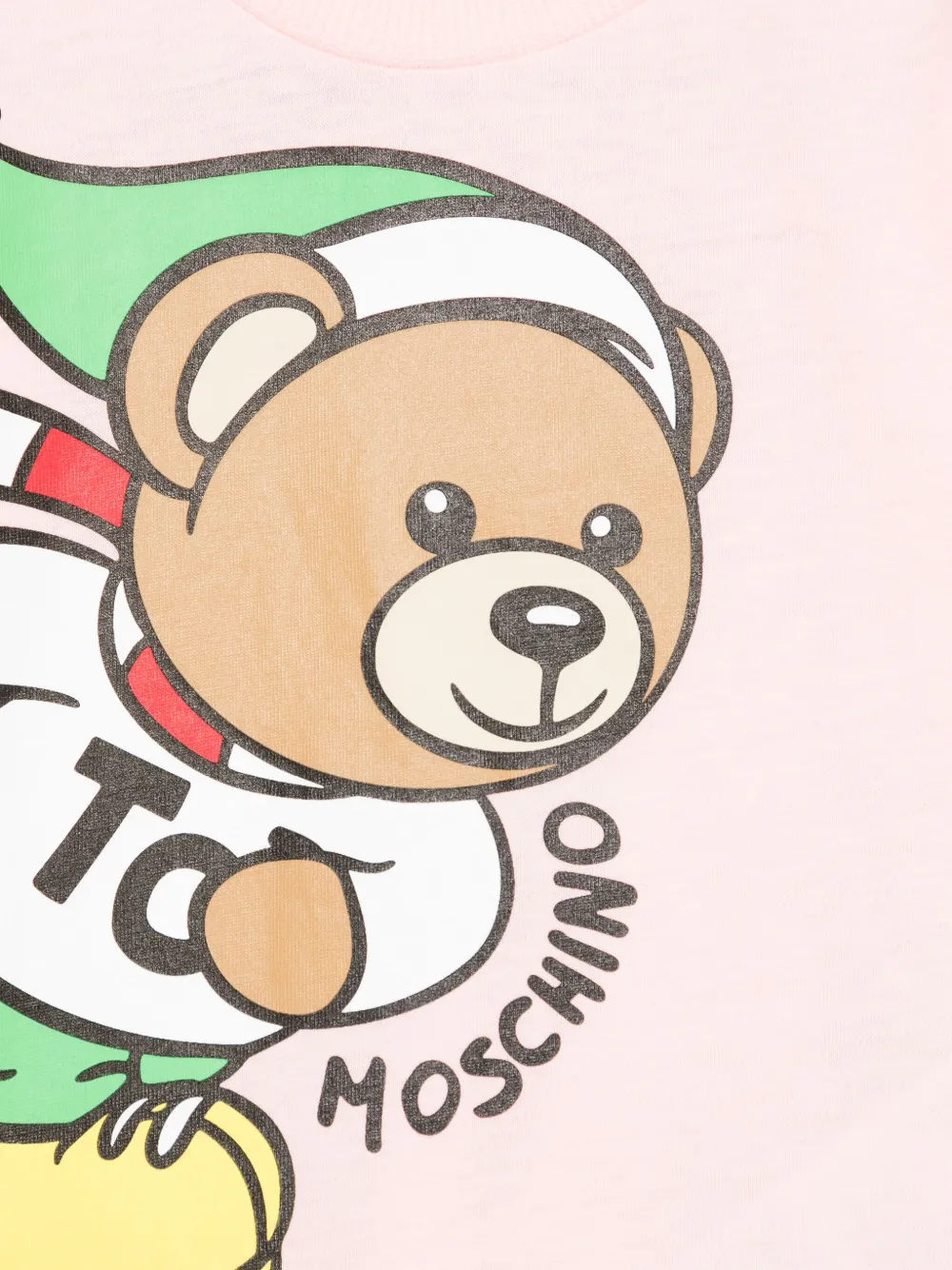 Moschino Kids T-shirt met teddybeerprint Roze