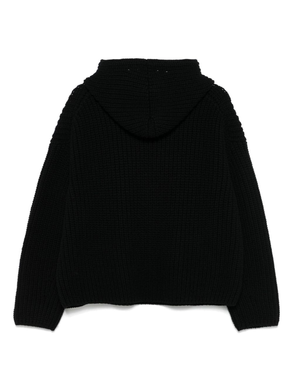 Junya Watanabe ribbed-knit hoodie - Zwart