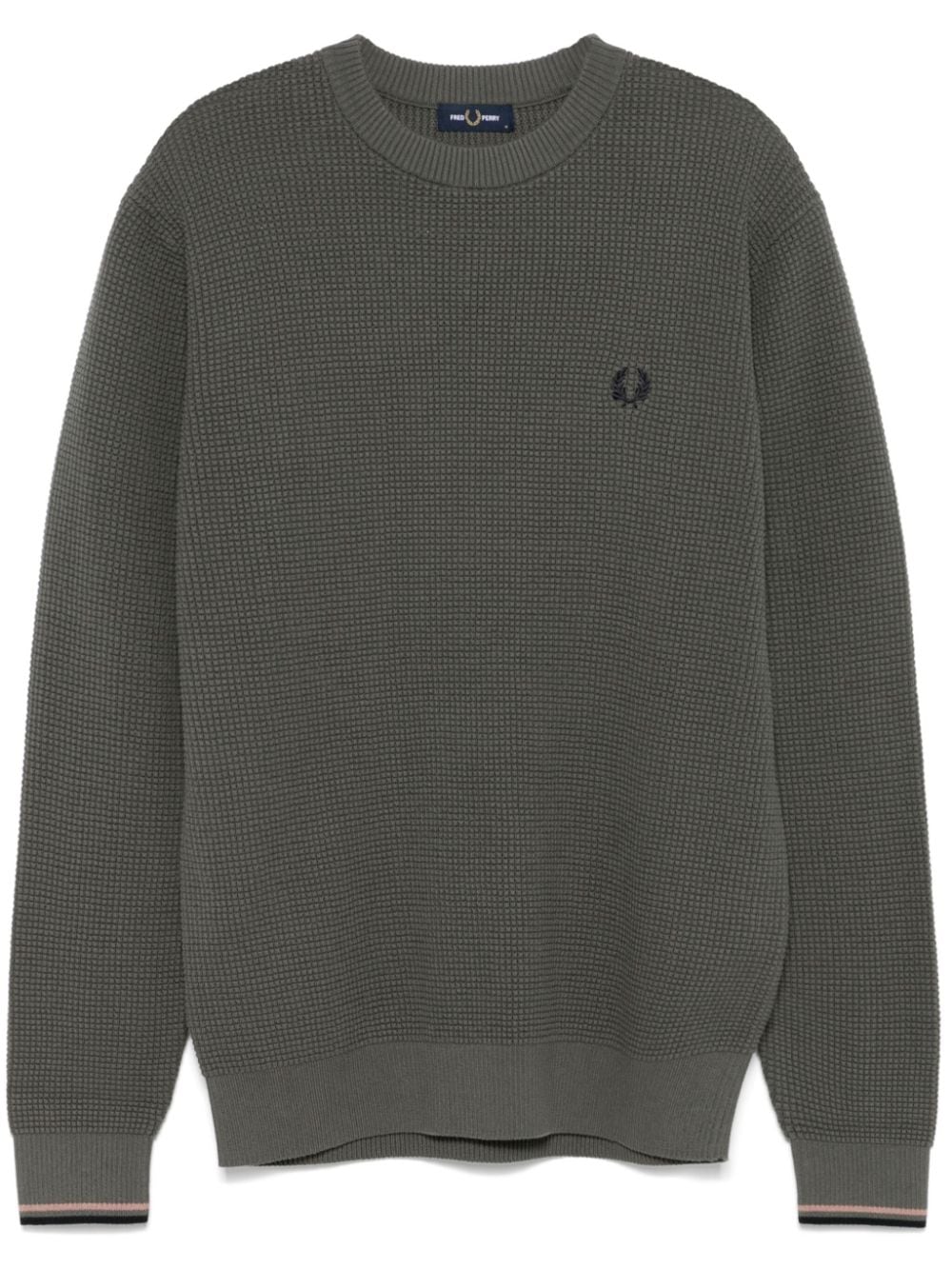 Fred Perry waffle-stitch sweater - Green