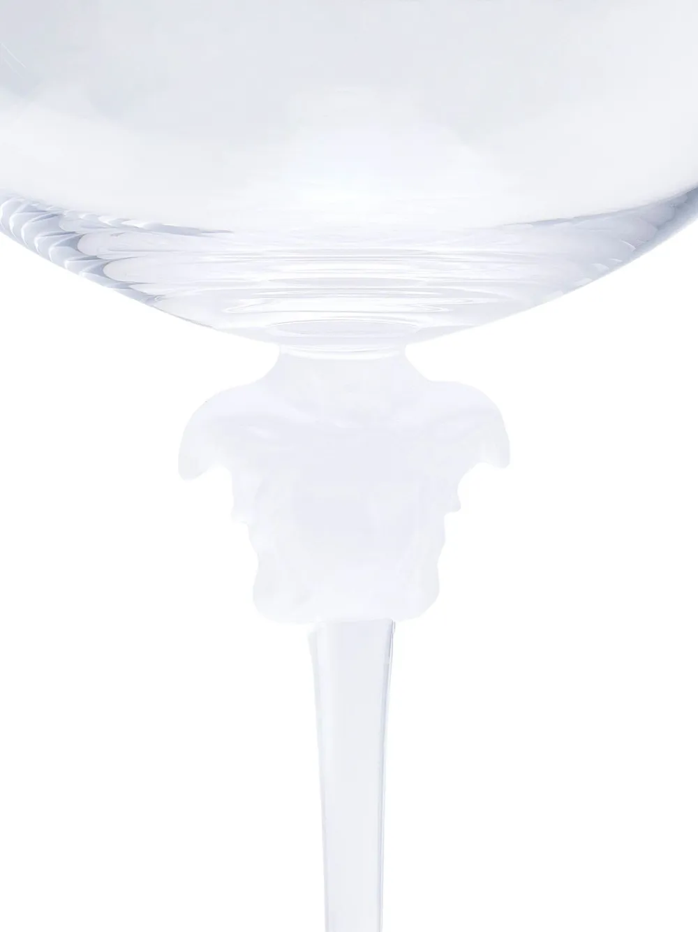 Versace Medusa-stem Crystal Wine Glass In Transparent
