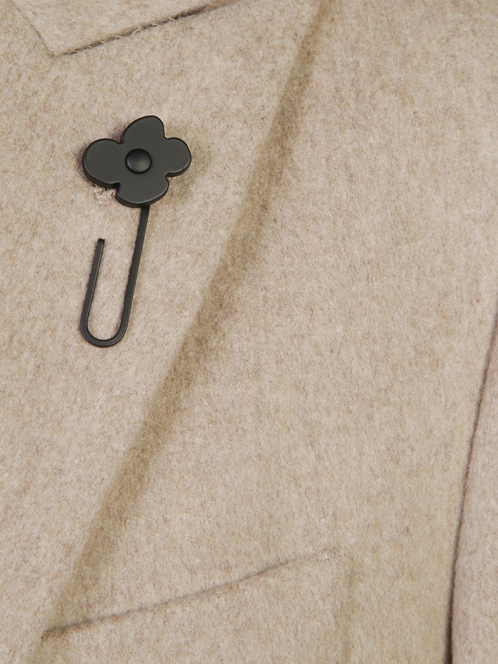 Shop Lardini Virgin-wool Double-breasted Coat In Neutrals