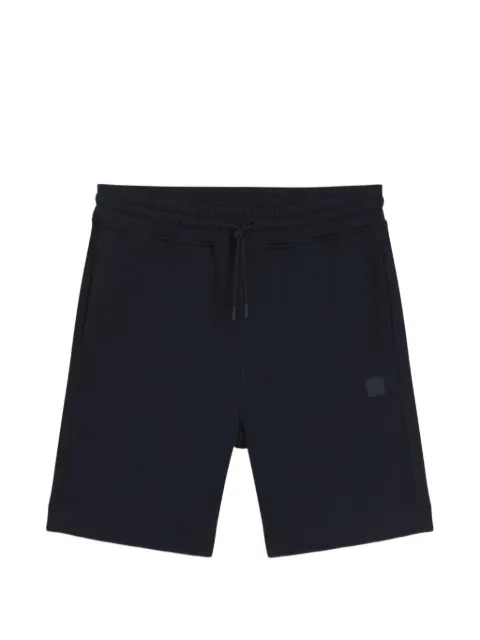 BOSS cotton-terry shorts with logo patch