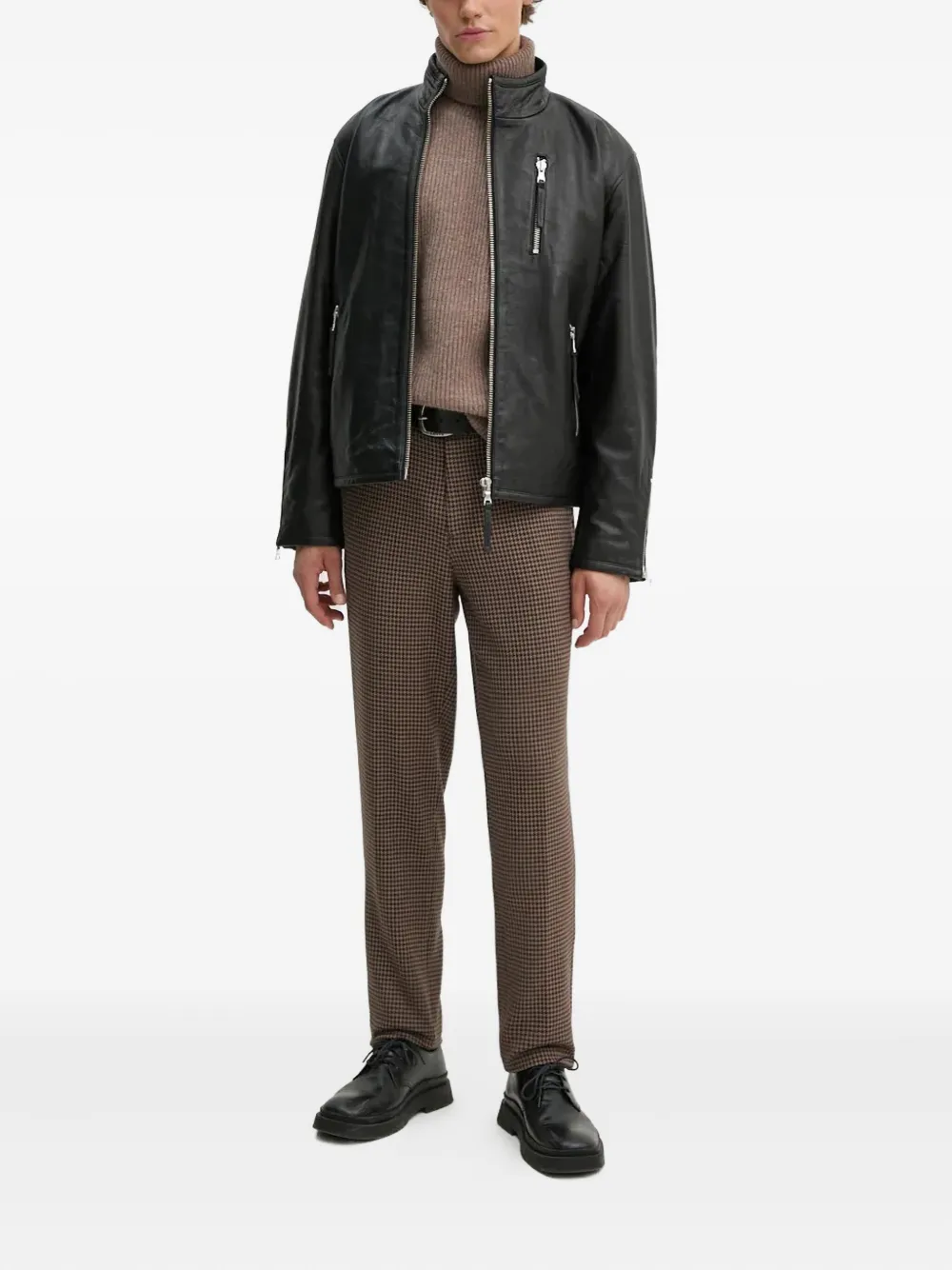 Won Hundred ジップアップ ポケット レザージャケット | レザージャケット | Image 2