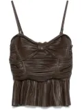 ROTATE BIRGER CHRISTENSEN pleated top - Brown