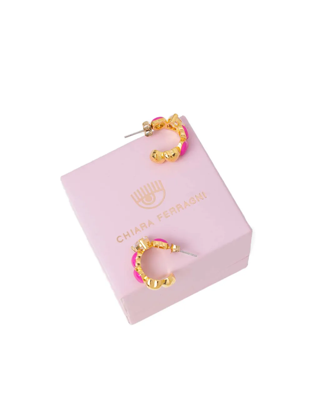 Chiara Ferragni heart-stone earrings - Goud