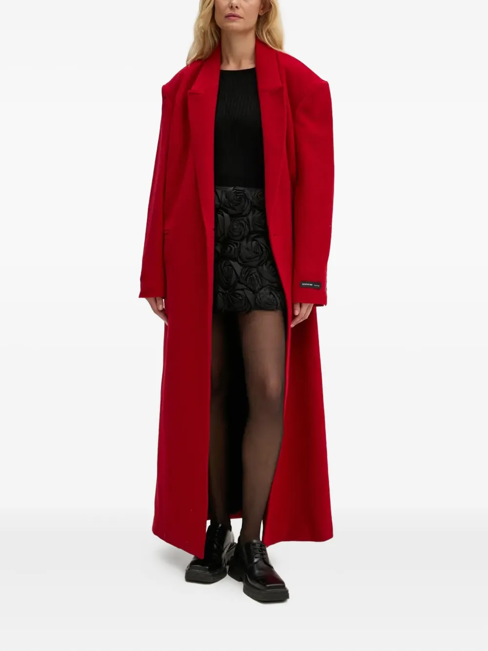 HERSKIND Mini-rok met roosdetail - Zwart