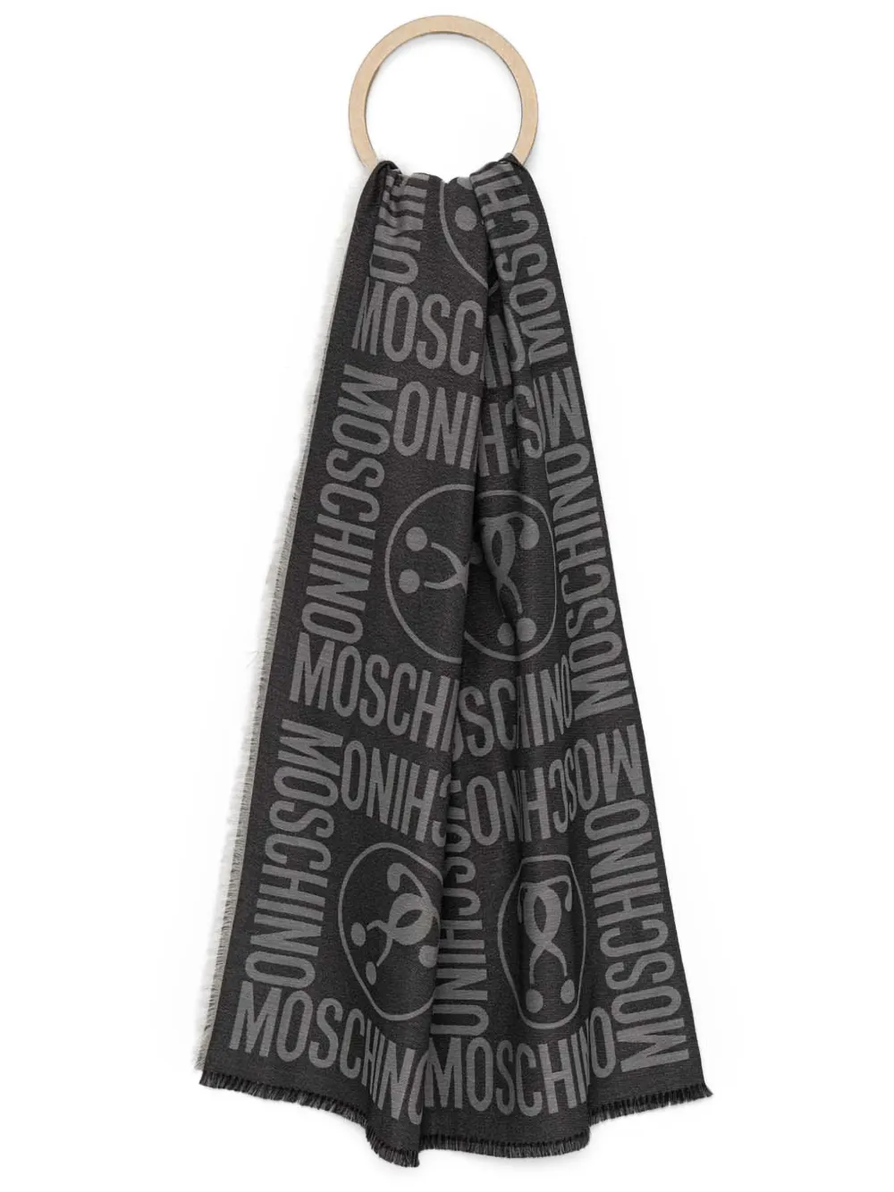 Moschino Sjaal met logoprint Grijs
