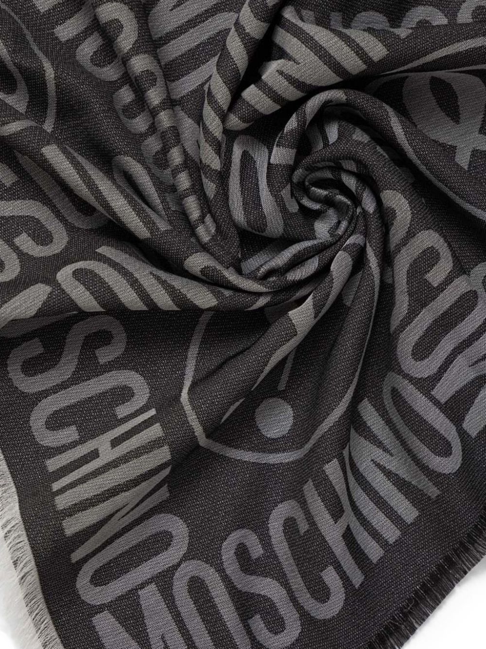 Moschino logo-print scarf - Grijs