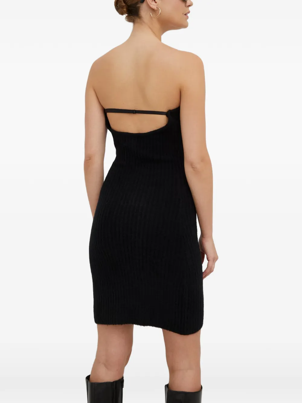  Herskind Rib Strapless Mini Dress - Black 