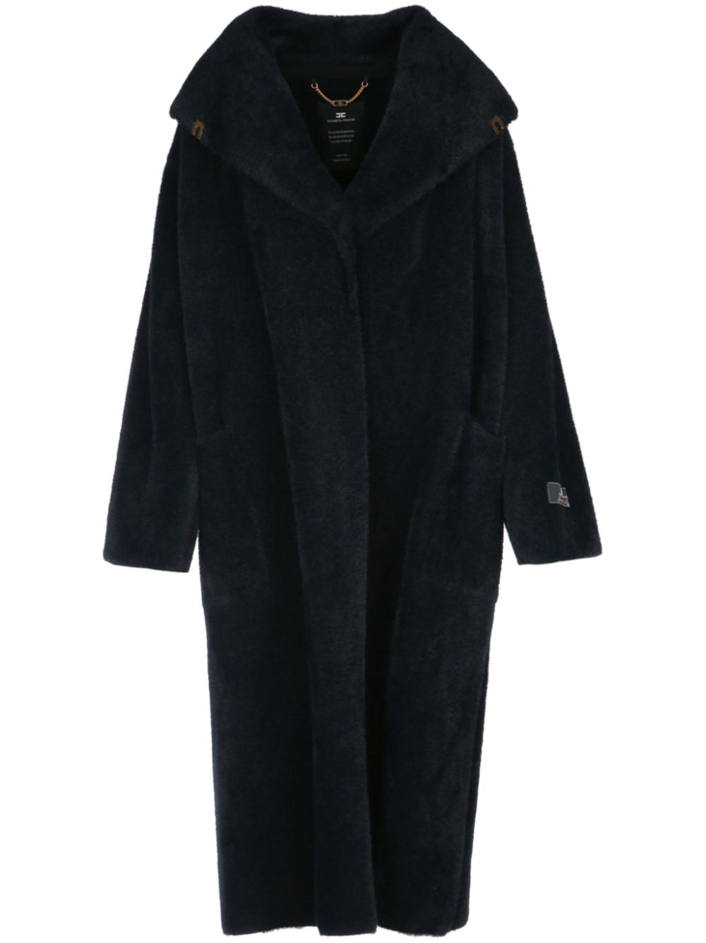 Elisabetta Franchi knit wrap coat - Black