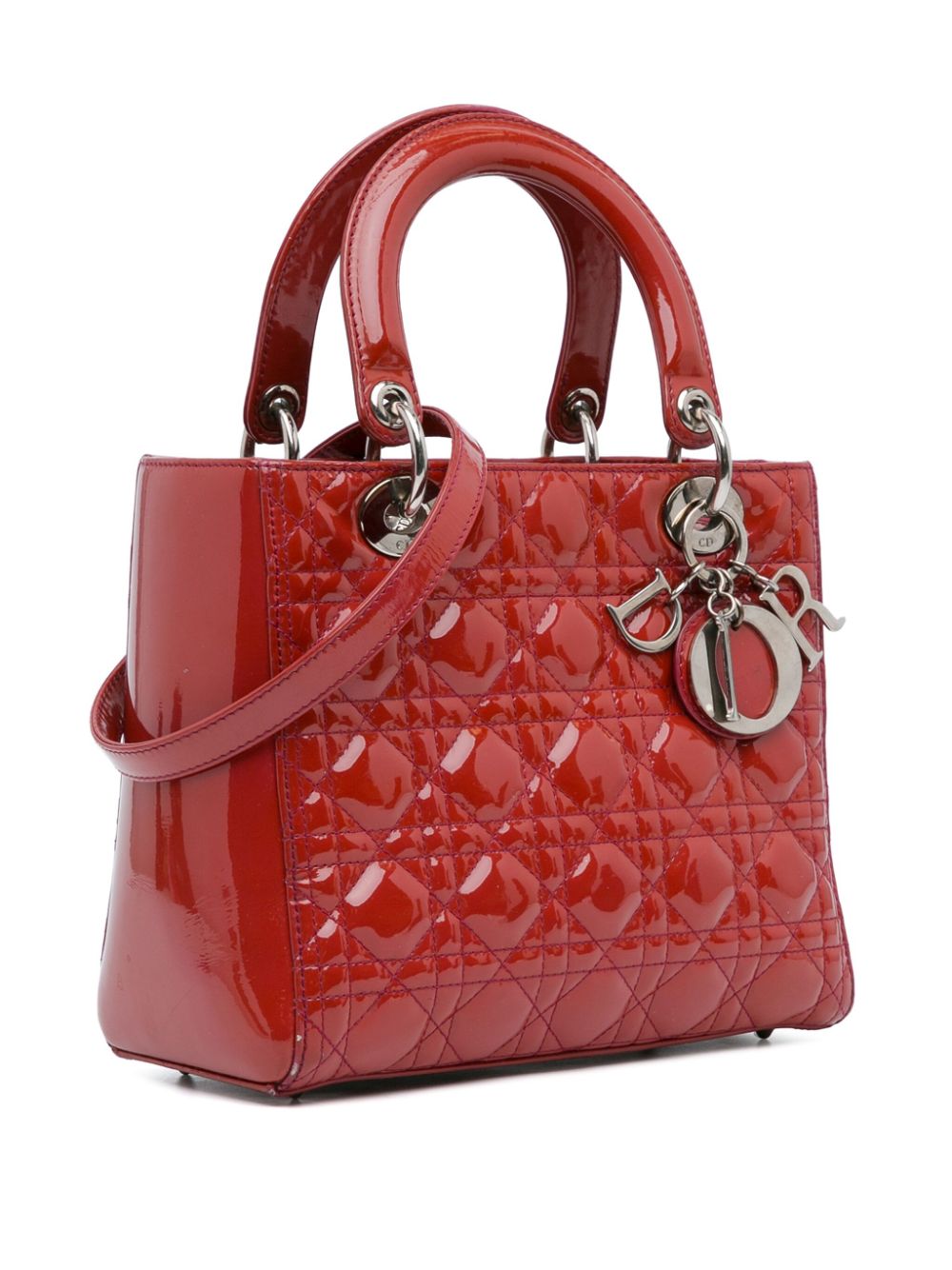 Christian Dior 2011 Medium Patent Cannage Lady Dior satchel Women