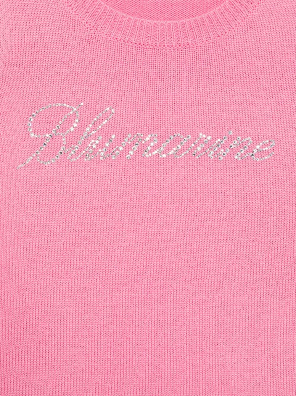 MISS BLUMARINE LOGO-EMBELLISHED SWEATER 