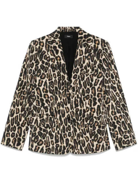 Theory blazer à motif léopard