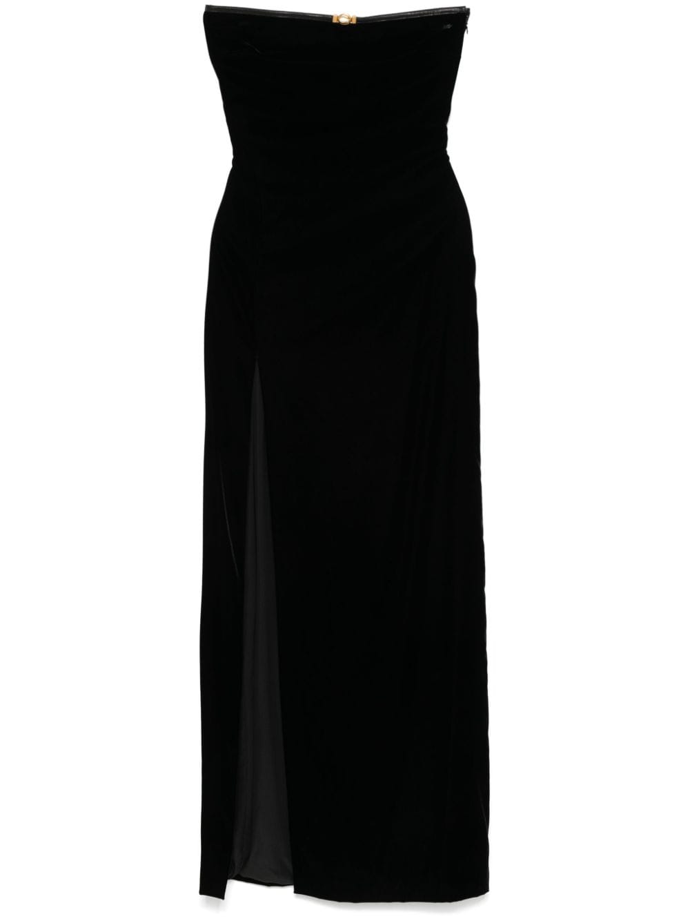 Tom Ford Velvet Maxi Dress In Black