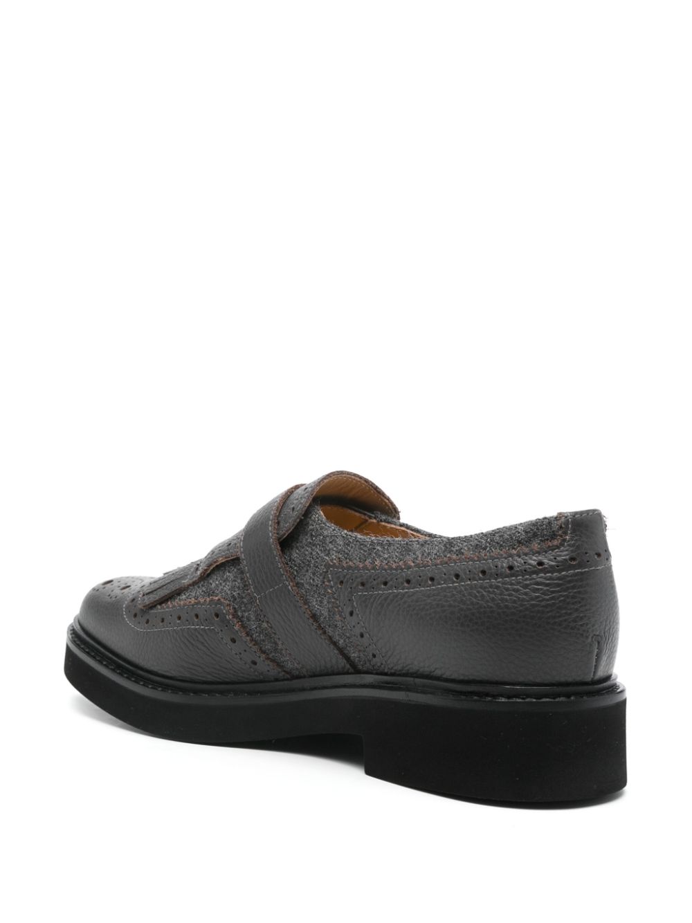 Doucal's leather fringed brogues Grey