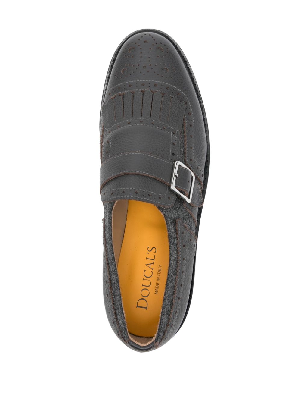 Doucal's leather fringed brogues Grey