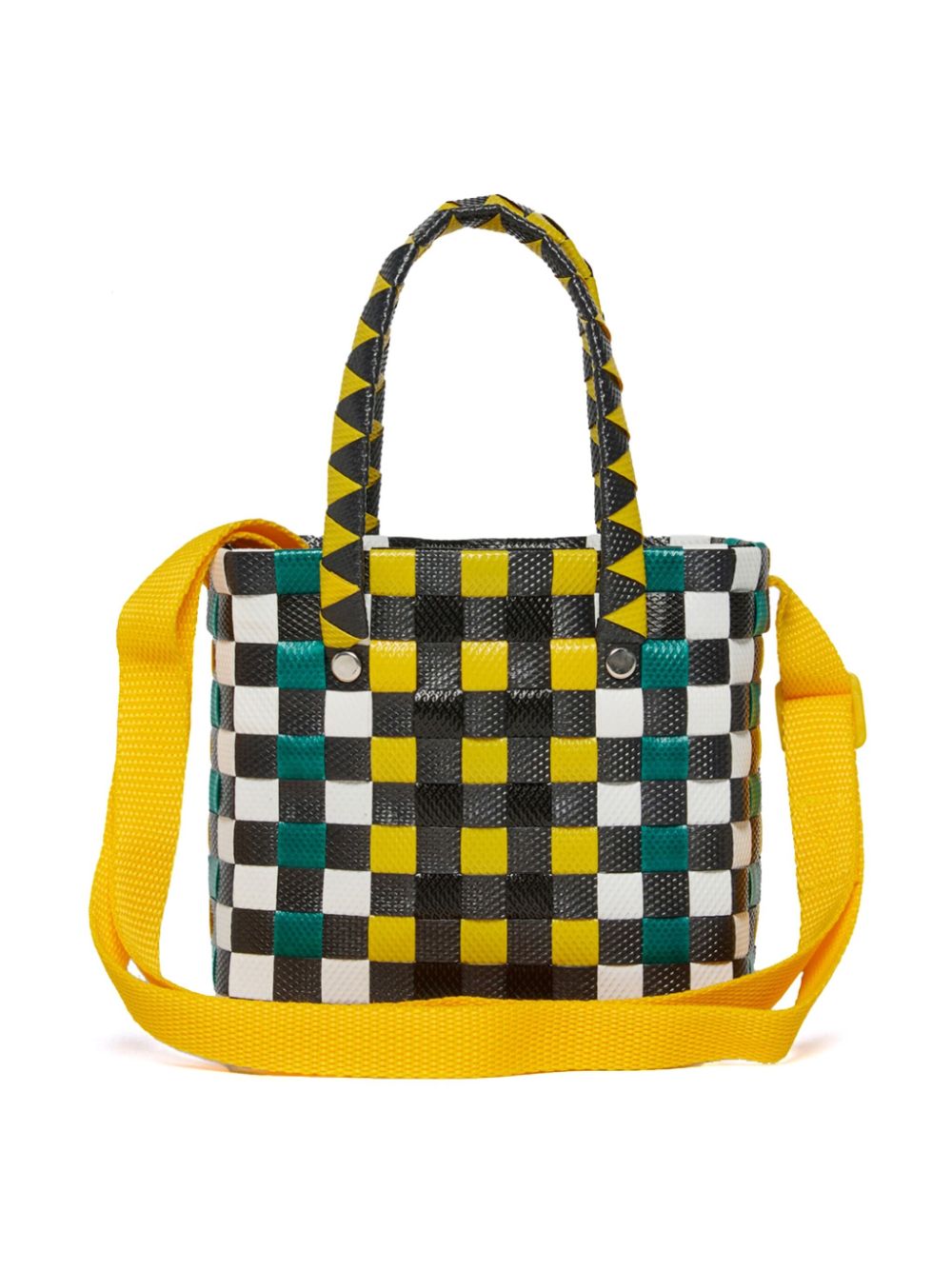 Marni Kids micro Basket tote bag - Geel