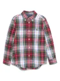 POLO RALPH LAUREN KIDS plaid cotton shirt - Red