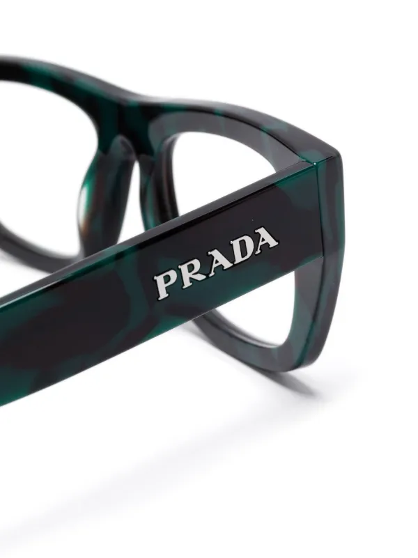【未使用】Prada Womens Eyeglass Frames Prada PRA18V eyeglasses for women in Black