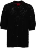 HUGO crochet cotton shirt - Black