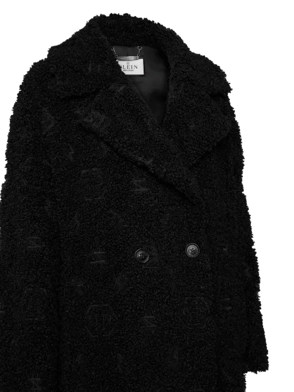 Philipp Plein モノグラム エコファーコート | ブラック | FARFETCH JP