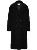Philipp Plein monogram fur coat - Black
