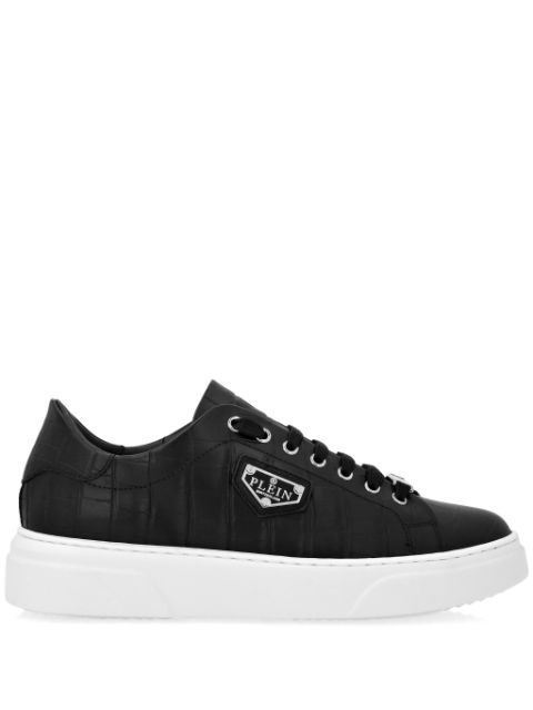 Philipp Plein Iconic Plain-plaque croc-effect sneakers Women