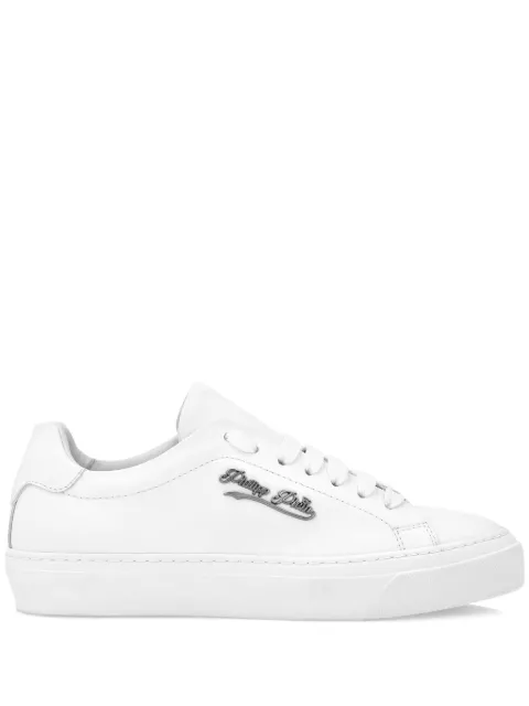 Philipp Plein lace-up leather trainers 