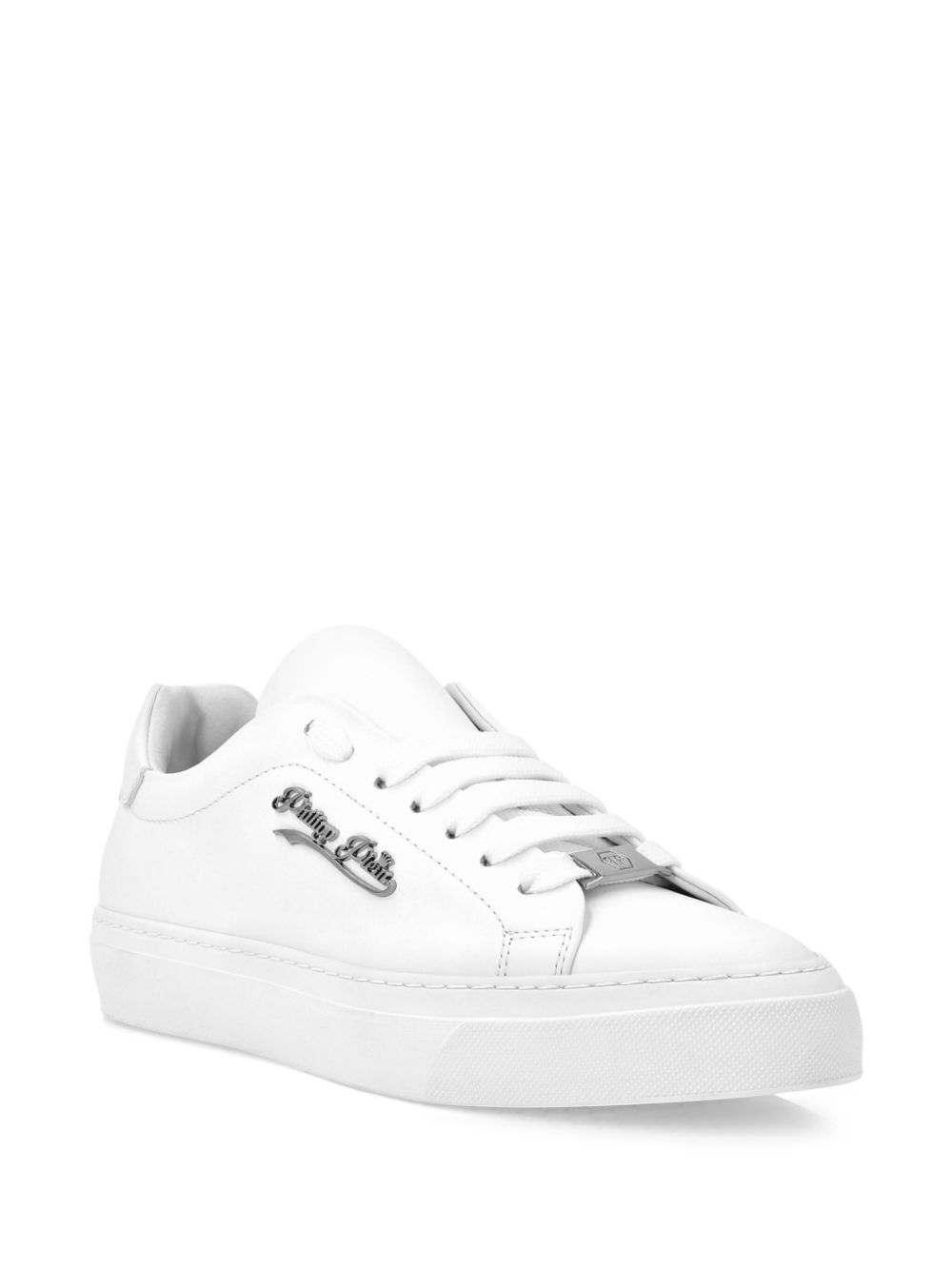 Philipp Plein Leren sneakers Wit