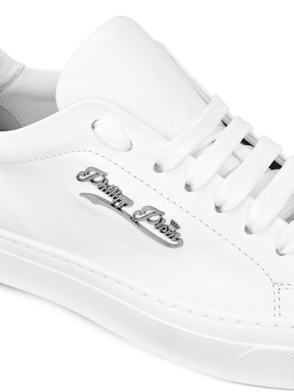 Philipp Plein Leren sneakers Wit