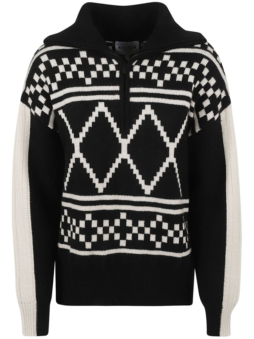 geometric-intarsia jumper