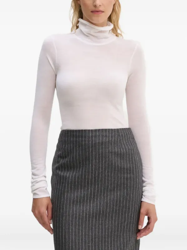 A.L.C. Turtleneck Long-sleeve T-shirt in White