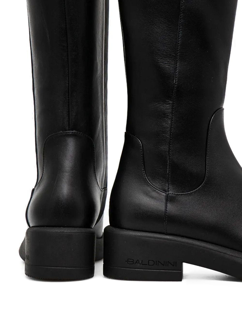 Baldinini leather knee boots Black